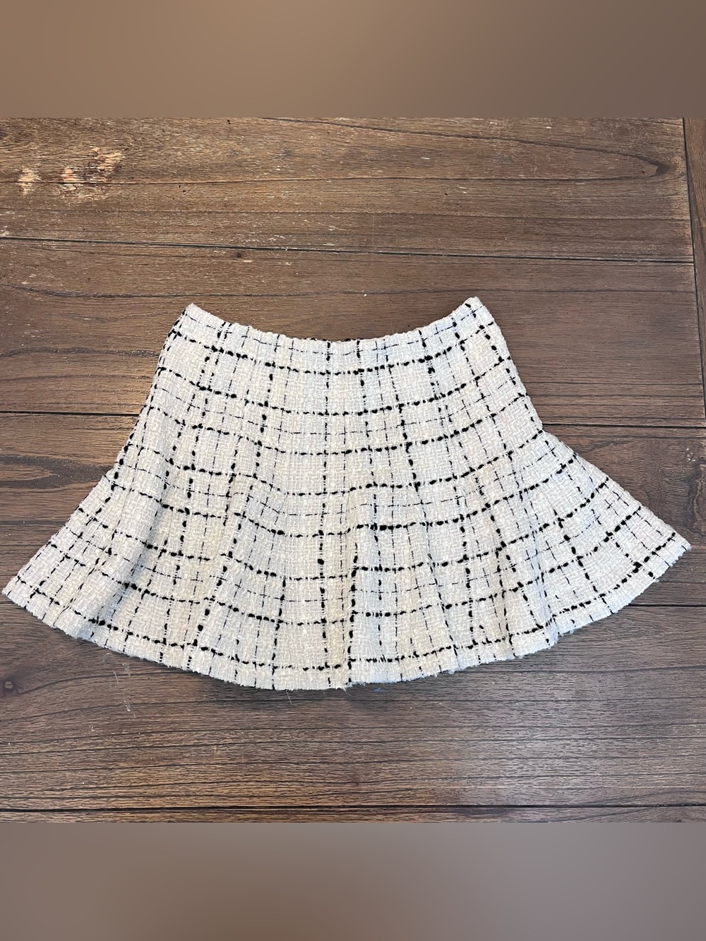 Alice and Olivia Zona Godet Tweed Mini Skirt Womens size 2